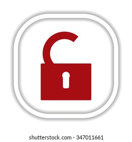 open lock. icon. vector design