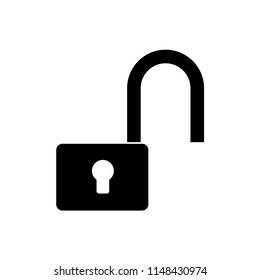 Open lock icon, vector illustration design. Communication collection.