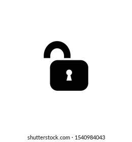 open lock icon, vector illustration - Vector