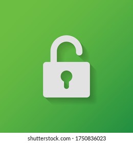 open lock icon. Vector illustration EPS 10.