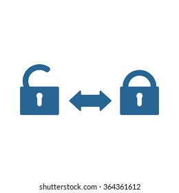 Open lock icon, vector illustration. Modern design. Flat design style