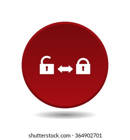 Open lock icon, vector illustration. Modern design. Flat design style