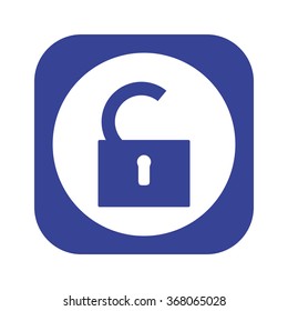 open lock icon, vector illustration. Modern design. Flat design style