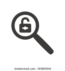 Open lock  icon, vector illustration. Flat design style