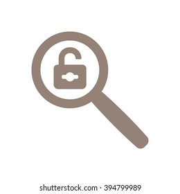 Open lock  icon, vector illustration. Flat design style