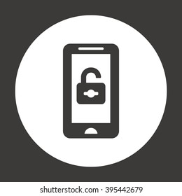 Open lock  icon, vector illustration. Flat design style