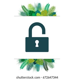 open lock icon, vector illustration