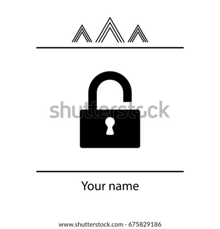 open lock icon, vector illustration