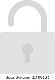 Open Lock Icon Vector Image. Can Also Be Used For Network And Data Sharing. Suitable For Mobile Apps, Web Apps And Print Media.