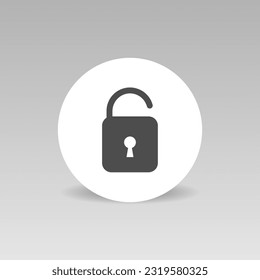 Open lock icon vector icon Simple Password security symbol