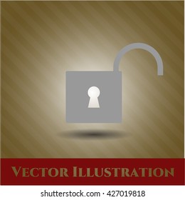 open lock icon vector symbol flat eps jpg app web concept