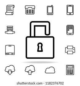 open lock icon. web icons universal set for web and mobile on white background
