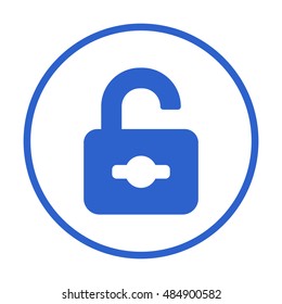 Open lock  icon,vector. Flat design.