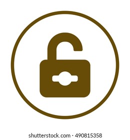 Open lock  icon,vector. Flat design.