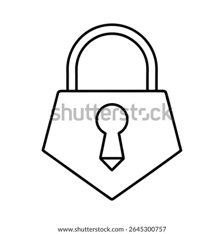 open lock line art design