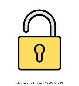 Open, lock, unlock icon vector image. Can also be used for network and data sharing. Suitable for use on web apps, mobile apps and print media.