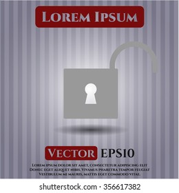 Open Lock vector icon