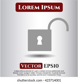 Open Lock vector icon