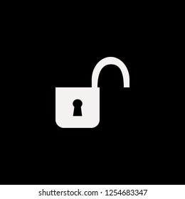 Open lock vector icon. flat Open lock design. Open lock illustration for graphic 