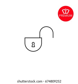 Open lock vector icon. Lock icon. Padlock icon
