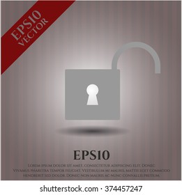 Open Lock vector symbol
