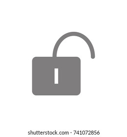 open Lock web icon on white background