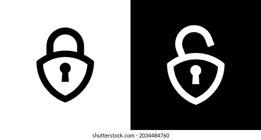 open and locked padlock icon