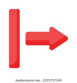 Open or login arrow vector design isolated on white background