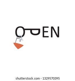 Open Logo With Key Holder 