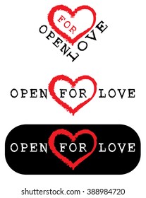 Open for love print