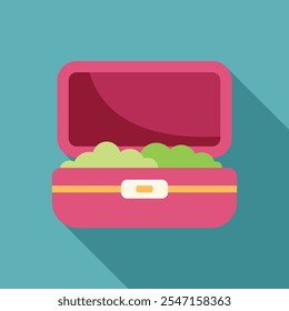 Open lunch box full of green vegetables representing a healthy lunch break at work