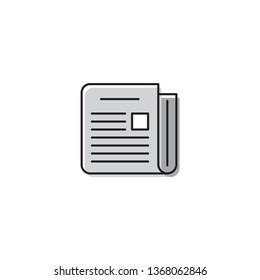 open magazine icon vector isolated on white background