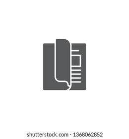 open magazine icon vector isolated on white background