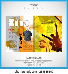 Revista abierta, vectorial Ilustración.
