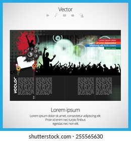 Revista abierta, vectorial Ilustración.