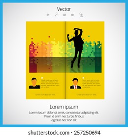 Open Magazine, vector Illustration