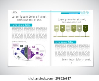 Open Magazine. Vector Illustration. 