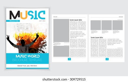 Open magazine, vector Illustration