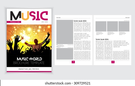 Open magazine, vector Illustration