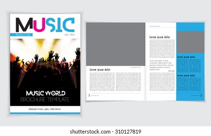 Open magazine, vector Illustration.