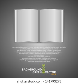 Open Magazine. White Book Page. Vector Illustration.