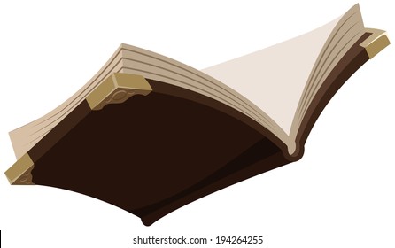 Open Magic Old Book. Illustration In Vector Format