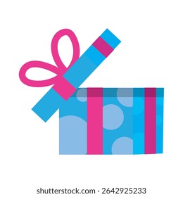 Öffnen Sie die magische Geschenkbox. Vektorgrafik