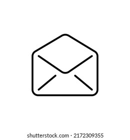 open mail editable stroke icon, Smart stroke icon