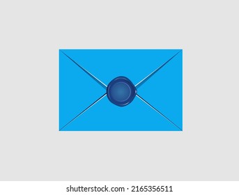 conjunto de iconos de sobre de correo abierto con un nuevo mensaje de marcador
 aislado de fondo gris. Notificar por correo electrónico
 con letras, marca de verificación, plano de papel y lupa.
 vector realista