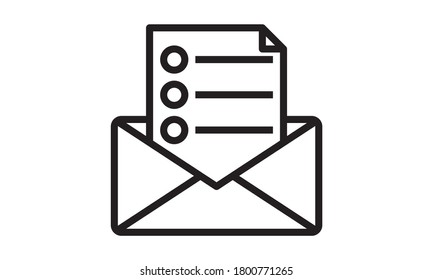 Open mail icon. Can be used for web and mobile apps.