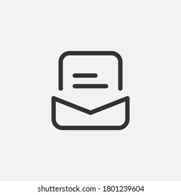 Abrir icono de correo. Símbolo de sobres moderno, simple, vector, icono para el diseño de sitios web, aplicación móvil, ui. Ilustración vectorial