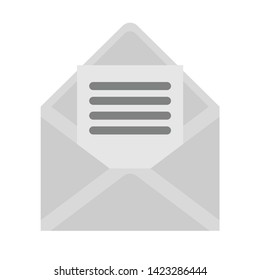 Open Mail Icon. Flat Illustration Of Open Mail Vector Icon For Web