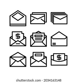 E-Mail-Symbol oder Logo einzeln auf Zeichen, Vektorgrafik - Sammlung von hochwertigen Vektorsymbol in schwarzem Stil
