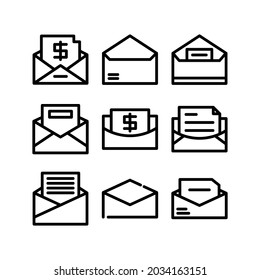 icono de correo abierto o logotipo símbolo de signo aislado ilustración vectorial - Colección de iconos vectoriales de estilo negro de alta calidad
